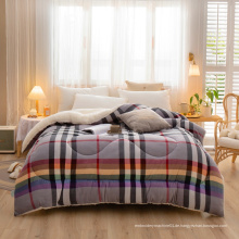 King Size Steppdecke Flanell Steppmuster